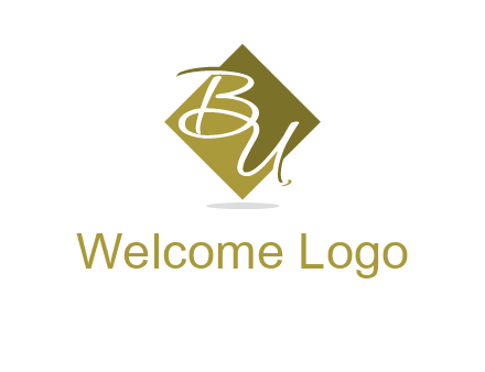 Letters B and U are in a rhombus shape logo