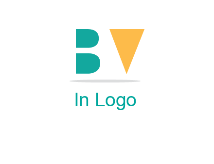 negative spacing letter B and letter V