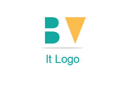 negative spacing letter B and letter V