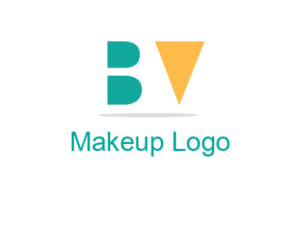 negative spacing letter B and letter V