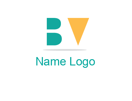 negative spacing letter B and letter V