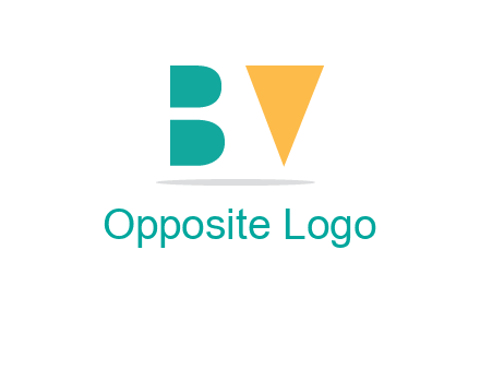 negative spacing letter B and letter V