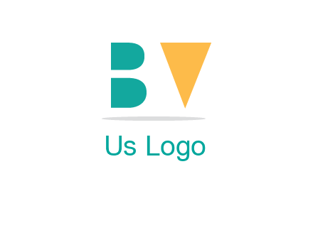 negative spacing letter B and letter V