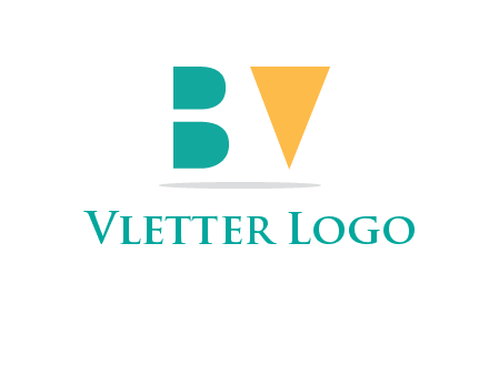 negative spacing letter B and letter V