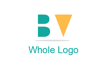 negative spacing letter B and letter V