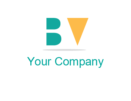 negative spacing letter B and letter V