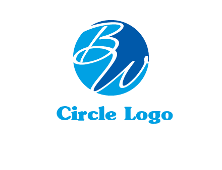 Letters B and W inside circle logo