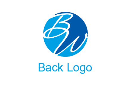 Letters B and W inside circle logo