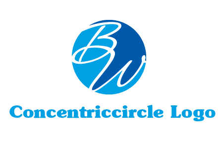 Letters B and W inside circle logo