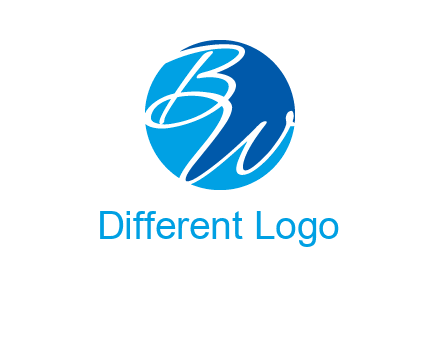 Letters B and W inside circle logo