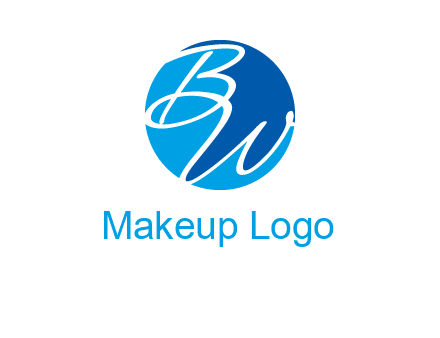 Letters B and W inside circle logo