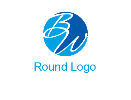Letters B and W inside circle logo