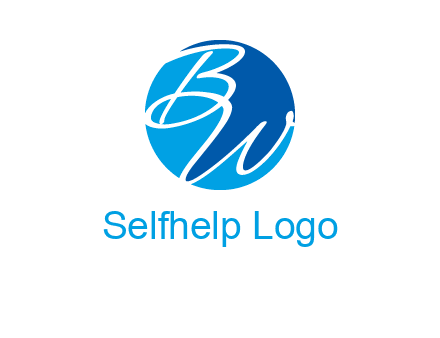 Letters B and W inside circle logo