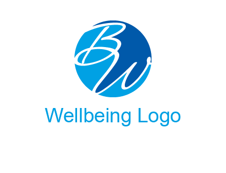 Letters B and W inside circle logo