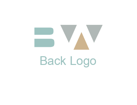 geometric shapes forming letter B and letter W