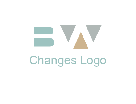 geometric shapes forming letter B and letter W