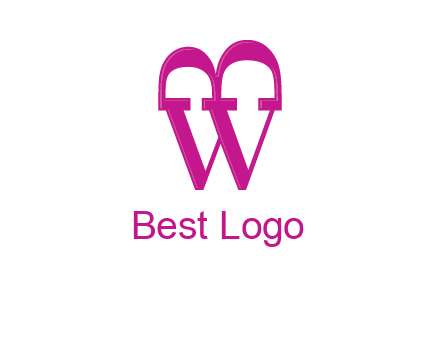 letter B and letter W in serif font joined together 