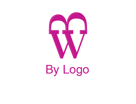 letter B and letter W in serif font joined together 