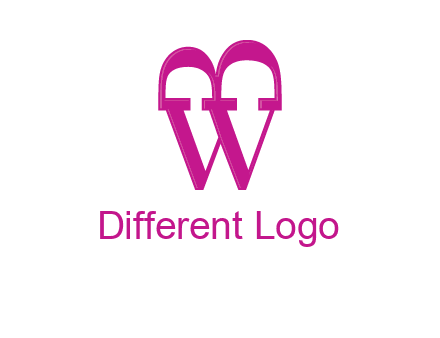 letter B and letter W in serif font joined together 