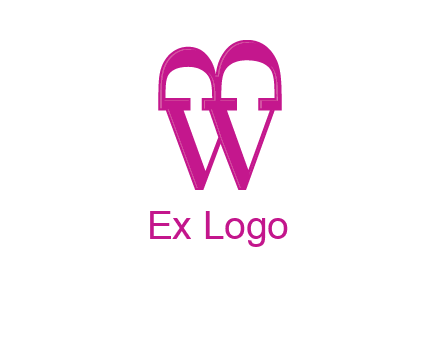 letter B and letter W in serif font joined together 