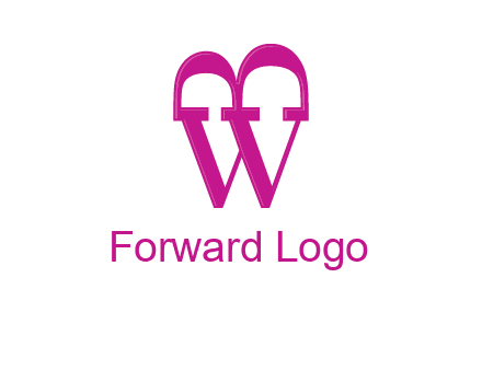 letter B and letter W in serif font joined together 
