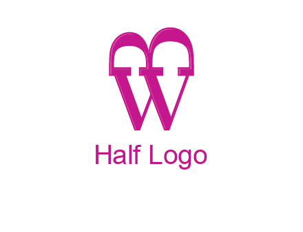 letter B and letter W in serif font joined together 