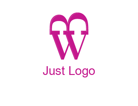 letter B and letter W in serif font joined together 
