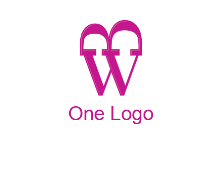 letter B and letter W in serif font joined together 