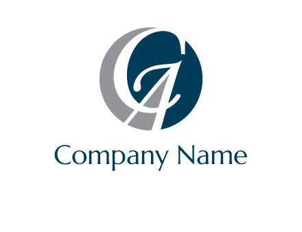 Letters C and A inside circle logo