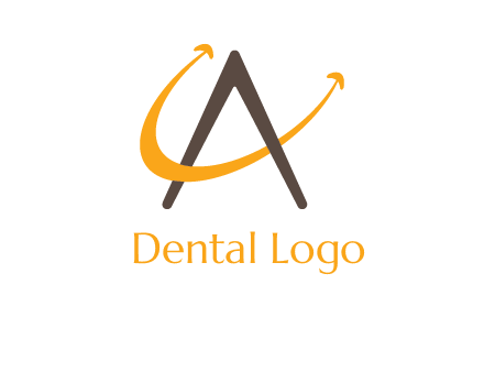 Letters ac creating smile logo