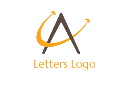 Letters ac creating smile logo