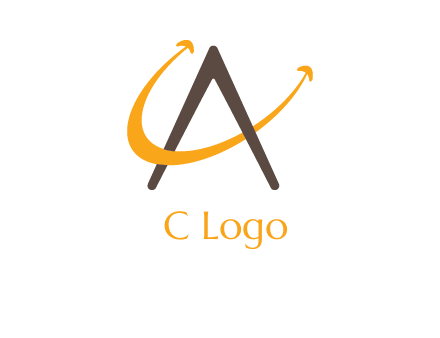 Letters ac creating smile logo