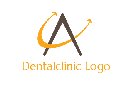 Letters ac creating smile logo