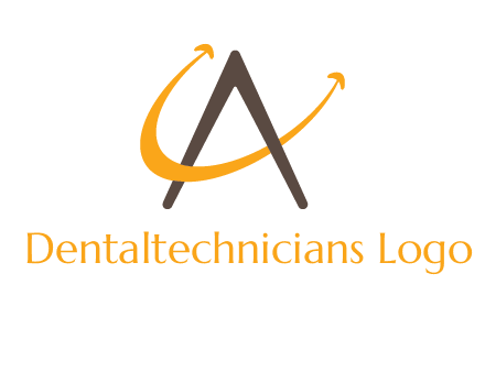 Letters ac creating smile logo
