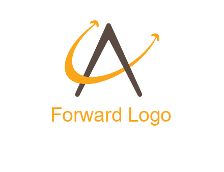Letters ac creating smile logo