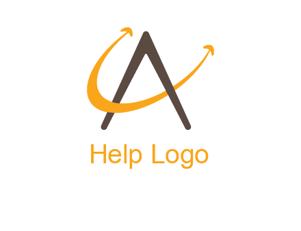 Letters ac creating smile logo