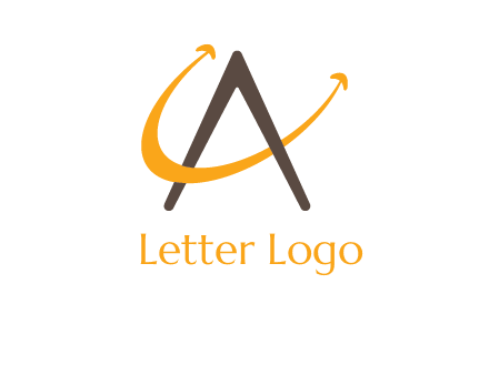 Letters ac creating smile logo