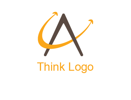 Letters ac creating smile logo