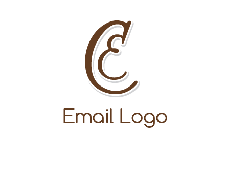 script font letter C and letter E joined together