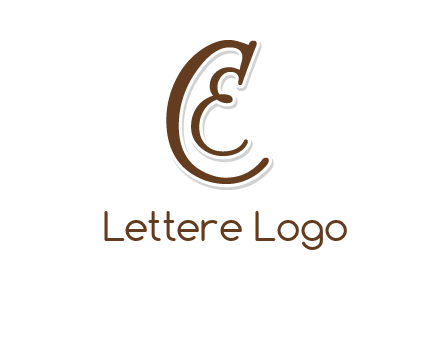 script font letter C and letter E joined together