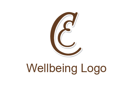 script font letter C and letter E joined together