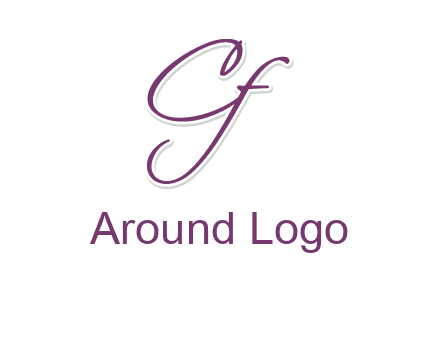 script font letter C and F joined together 