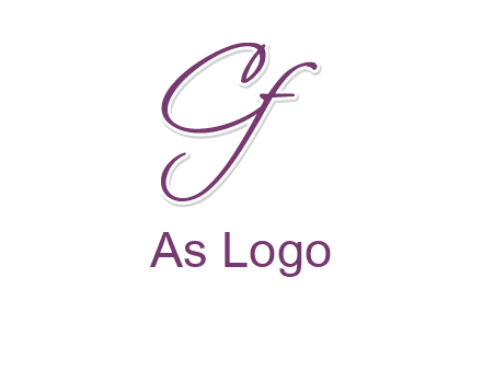 script font letter C and F joined together 