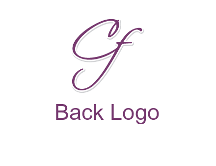 script font letter C and F joined together 
