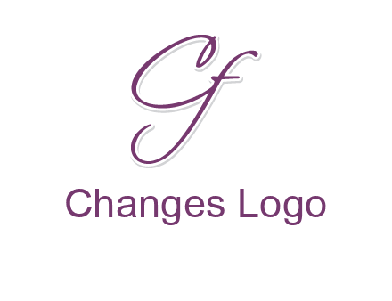 script font letter C and F joined together 