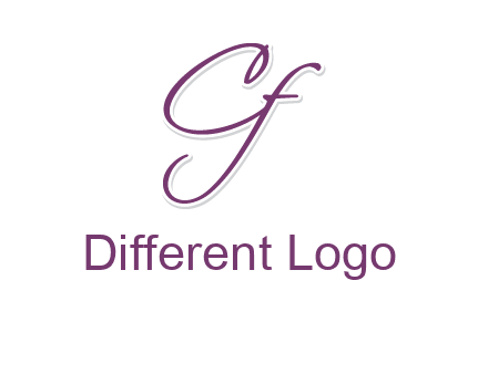 script font letter C and F joined together 