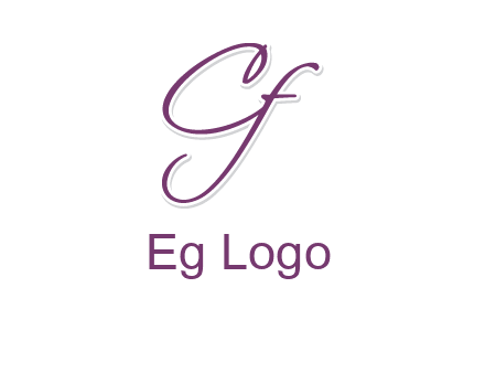 script font letter C and F joined together 