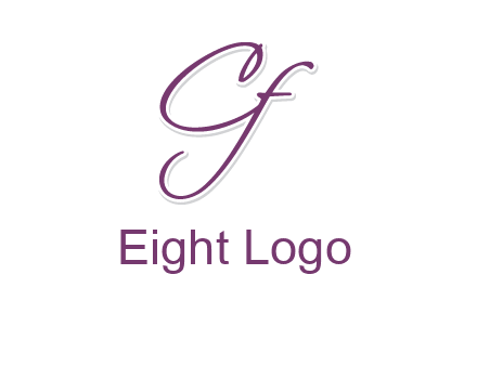 script font letter C and F joined together 