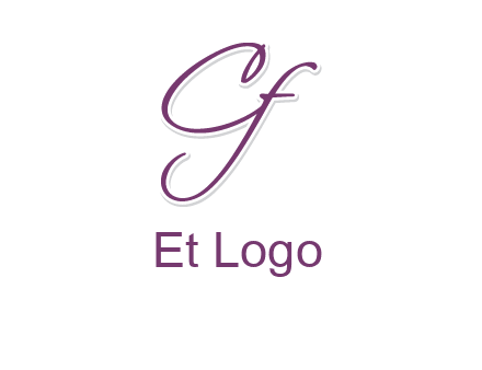 script font letter C and F joined together 