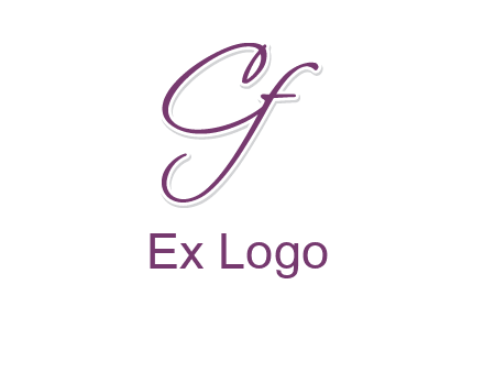 script font letter C and F joined together 